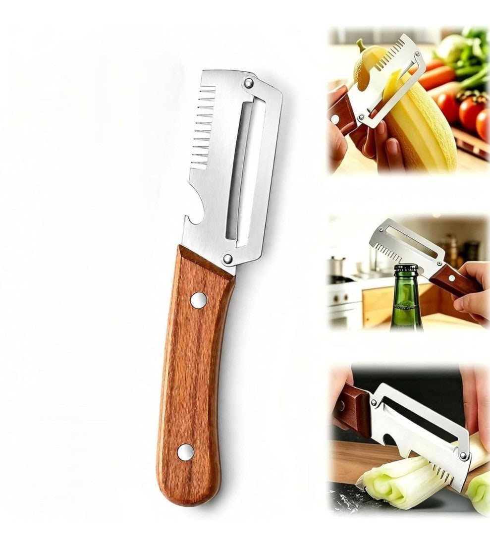 Stainless Steel 3 In 1 Vegetable Peeler (Silver)