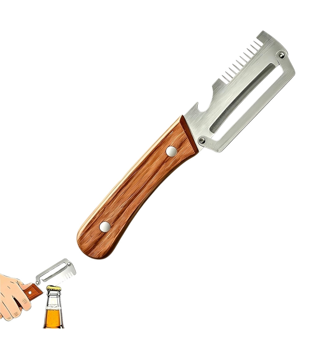 Stainless Steel 3 In 1 Vegetable Peeler (Silver)