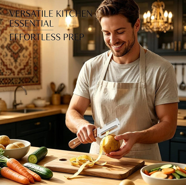Stainless Steel 3 In 1 Vegetable Peeler (Silver)