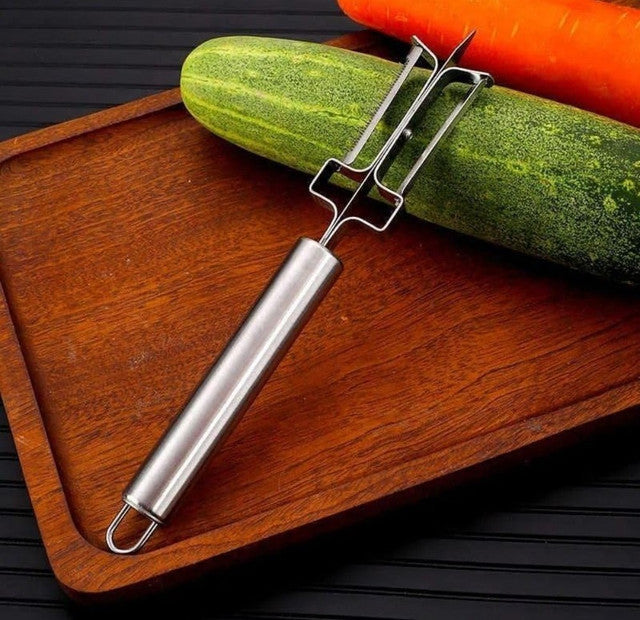 Stainless Steel 3-In-1 Vegetable Peeler (Silver)
