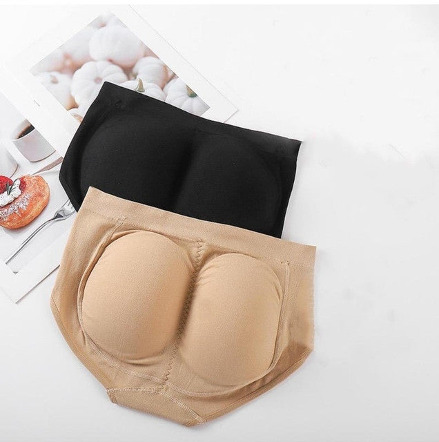 Generic Nylon-Cotton Blend Women's Paded Panty Free Size (Beige-Black)
