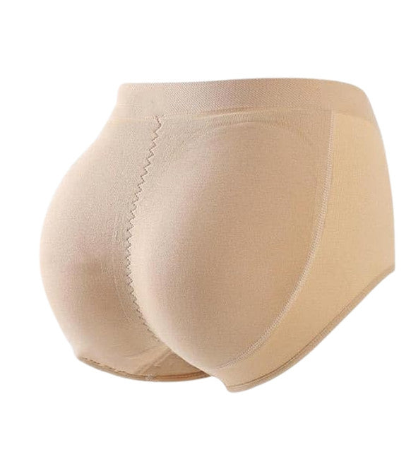 Generic Nylon-Cotton Blend Women's Paded Panty Free Size (Beige-Black)