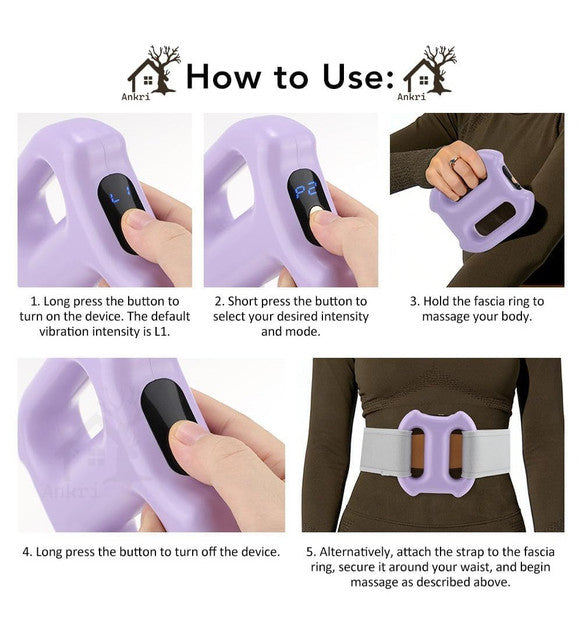 Plastic Fascial Ring Massager (Blue)