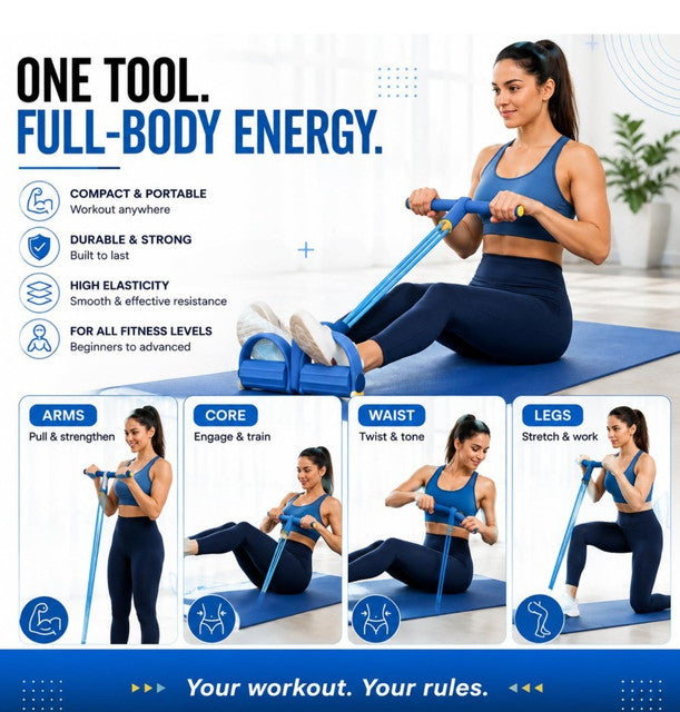 Natural Rubber Pull Reducer Training Bands (Blue)