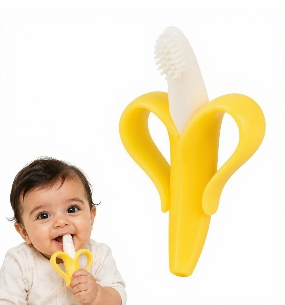 Generic Silicone Baby Banana Teether (Yellow)
