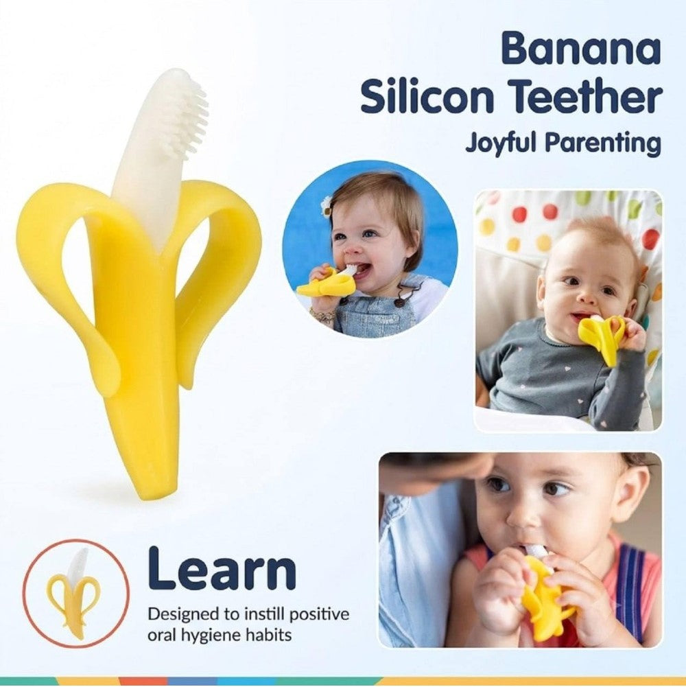 Generic Silicone Baby Banana Teether (Yellow)
