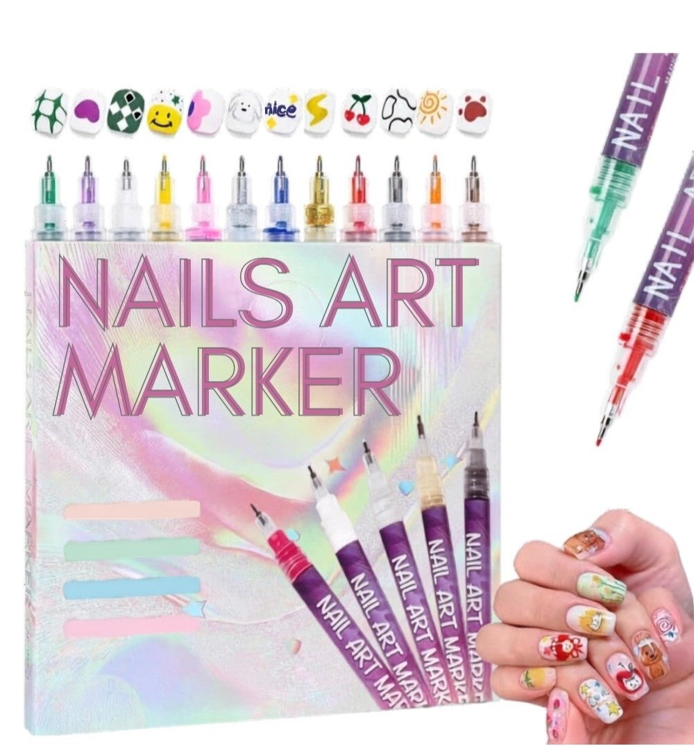 Generic Plastic Nail Art Maker Pen (Multicolor)
