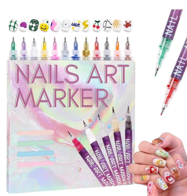 Generic Plastic Nail Art Maker Pen (Multicolor)