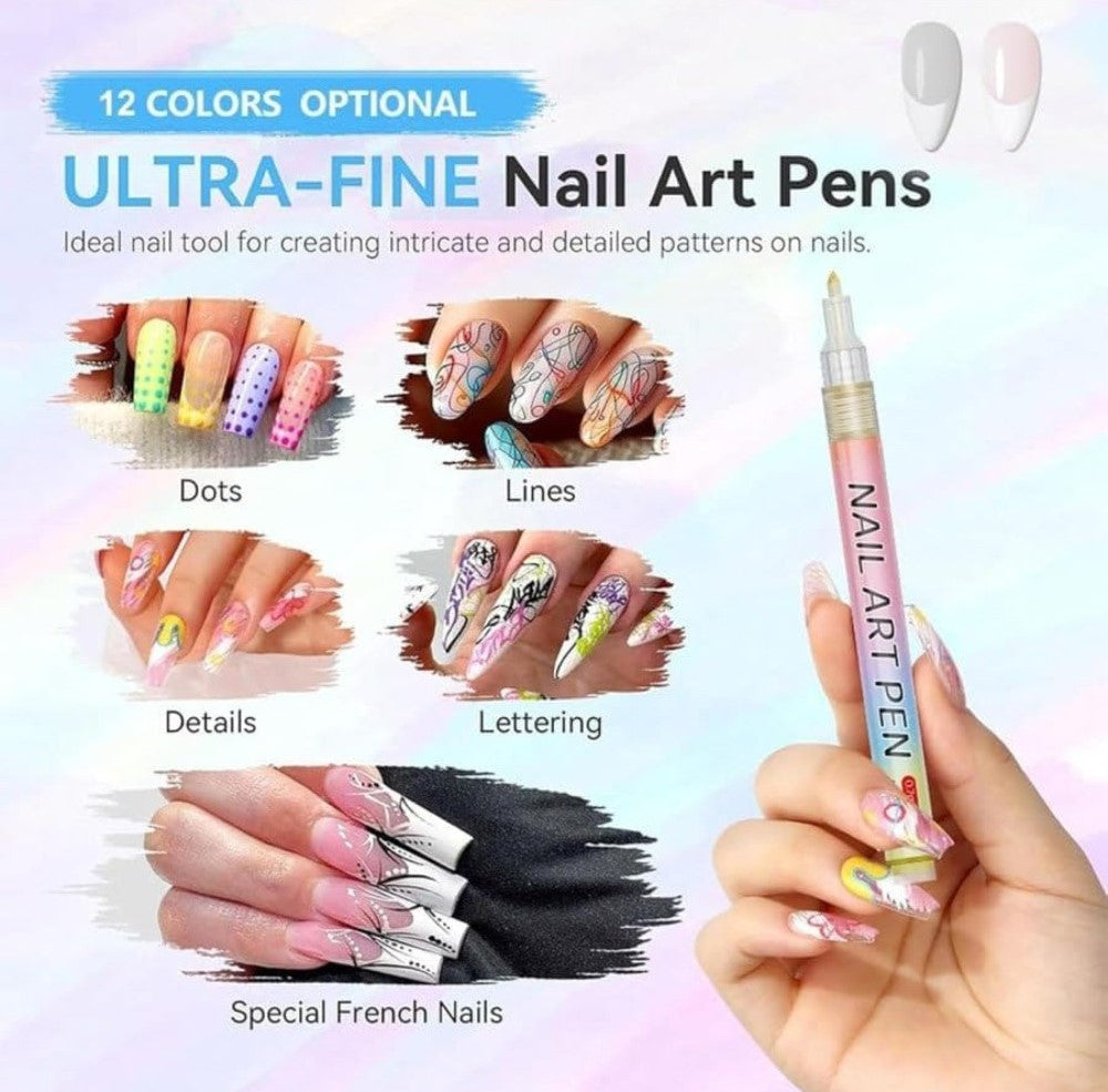 Generic Plastic Nail Art Maker Pen (Multicolor)