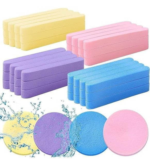 Sponge Makeup Removal Sponge 12Pcs Set (Multicolor)