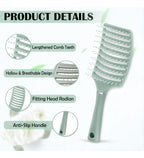 Plastic Detangling Hair Brush (Multicolor)