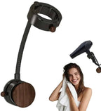 Wood-Plastic Hair Dryer Holder (Black)