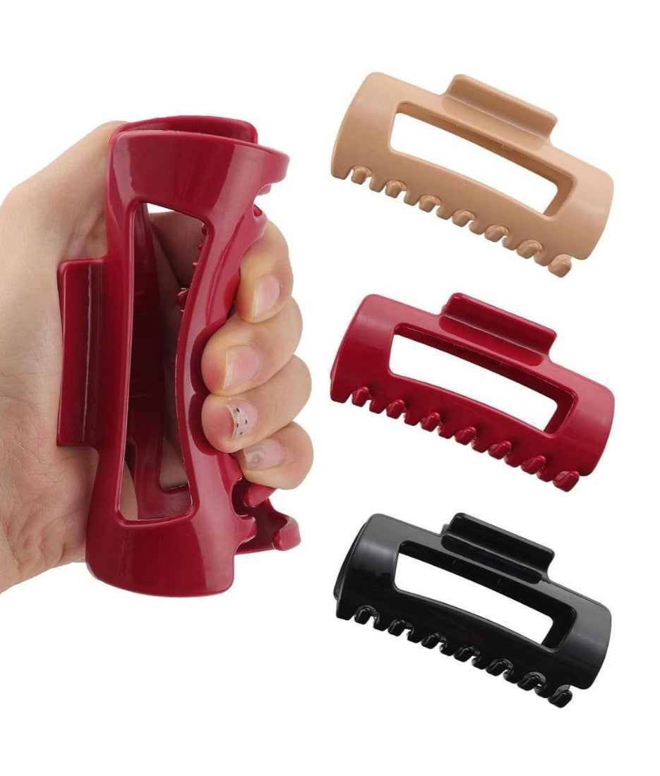 Generic Silicone Soft Hair Claw Clips Big Size (Multicolor)