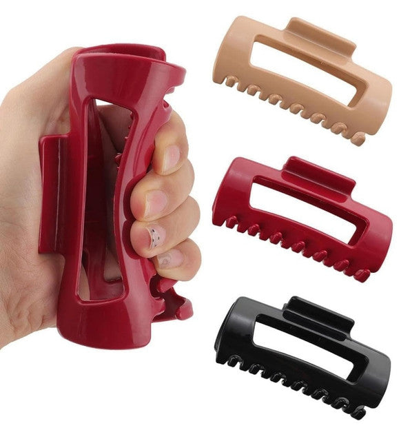 Generic Silicone Soft Hair Claw Clips Big Size (Multicolor)