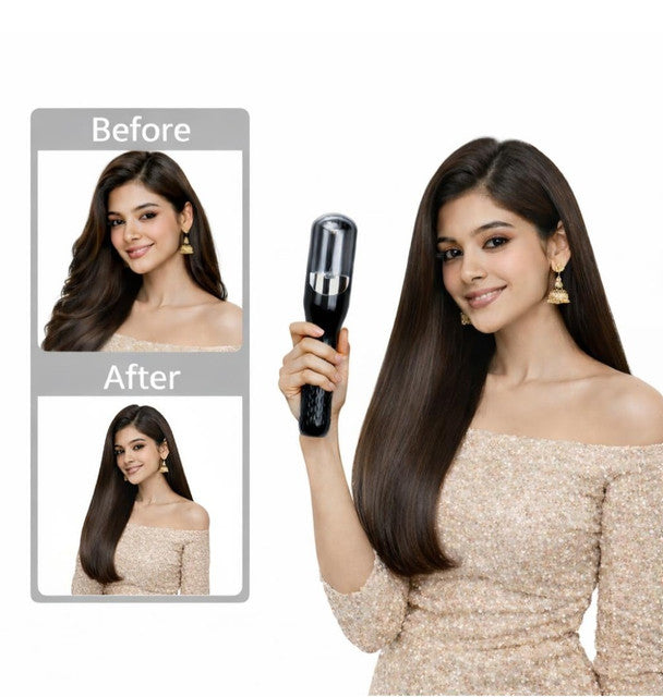 Generic Stainless Steel Cordless Split End Hair Trimmer (Black)