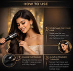 Stainless Steel Cordless Split End Hair Trimmer (Black)