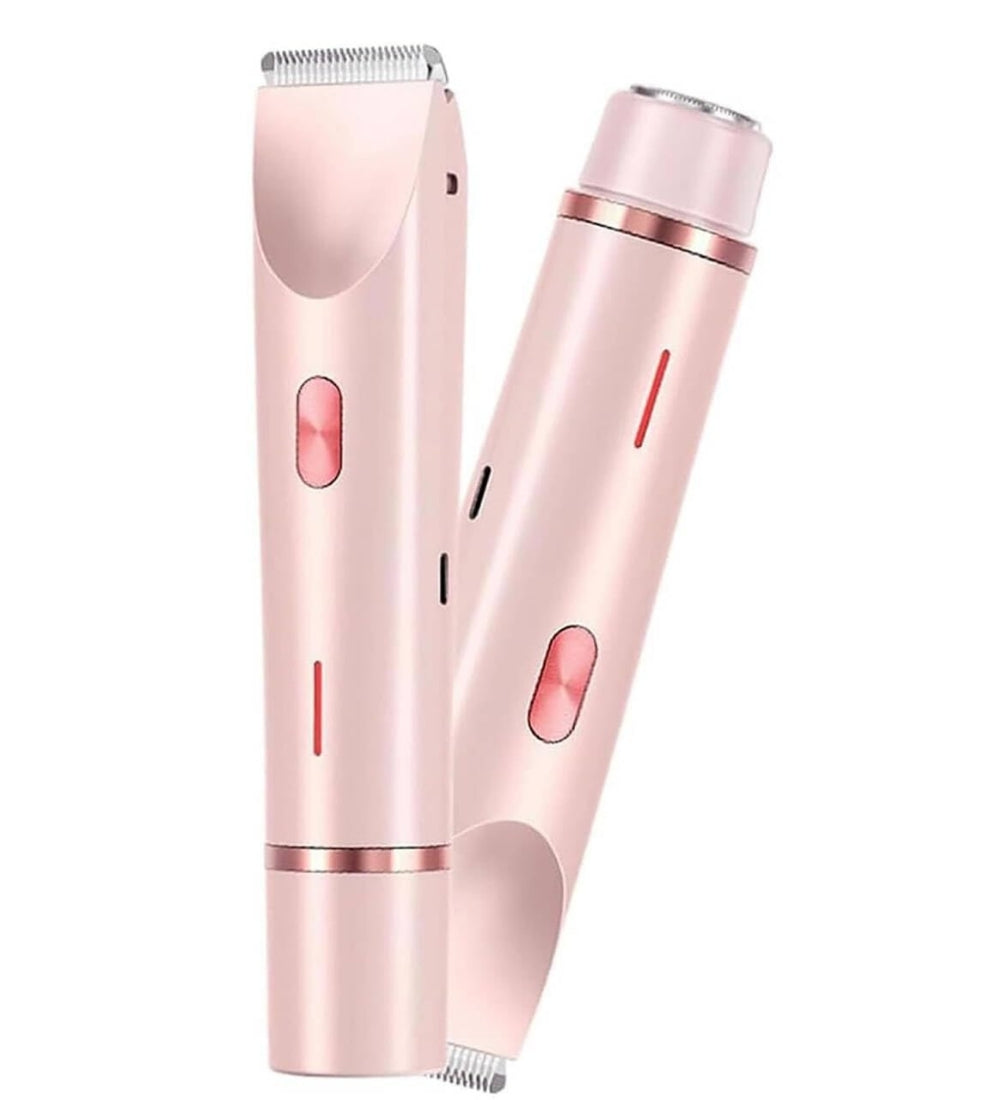 Generic Plastic-Stainless Steel Dual Head Electric Shaver (Pink)