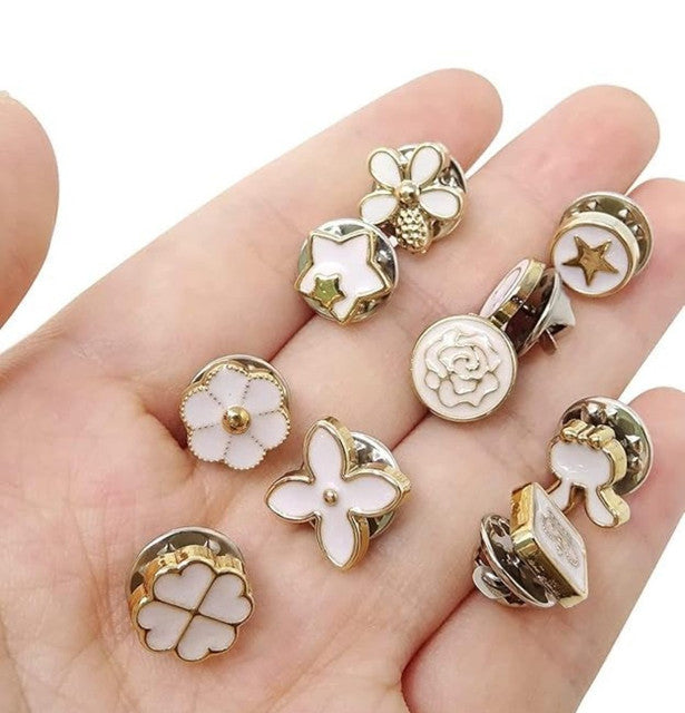 Generic Pack of 2  Metal 20 Pieces Brooch Pin for Women Jeans Shirt Coat Dress Clothes Sweater Hat Bags Brooch (Multicolor)