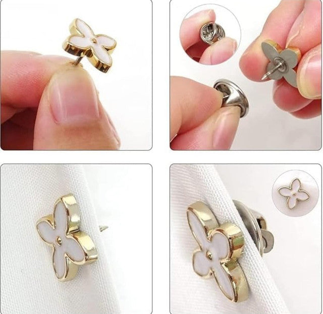 Generic Pack of 2  Metal 20 Pieces Brooch Pin for Women Jeans Shirt Coat Dress Clothes Sweater Hat Bags Brooch (Multicolor)