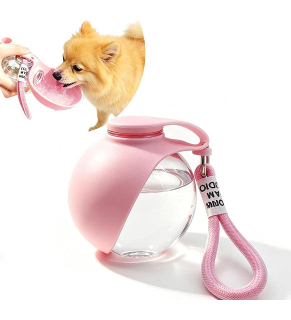 Generic Plastic-Silicone Dog Water Dispenser (Pink)