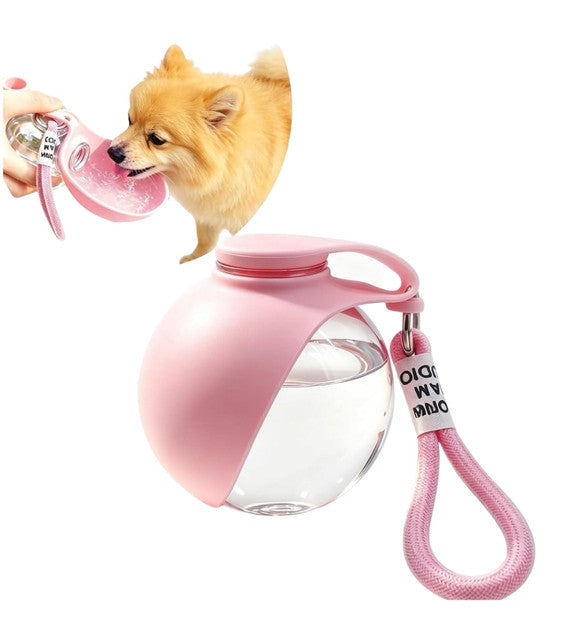 Generic Plastic-Silicone Dog Water Dispenser (Pink)