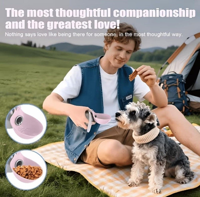 Generic Plastic-Silicone Dog Water Dispenser (Pink)