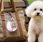 Plastic-Silicone Dog Water Dispenser (Pink)