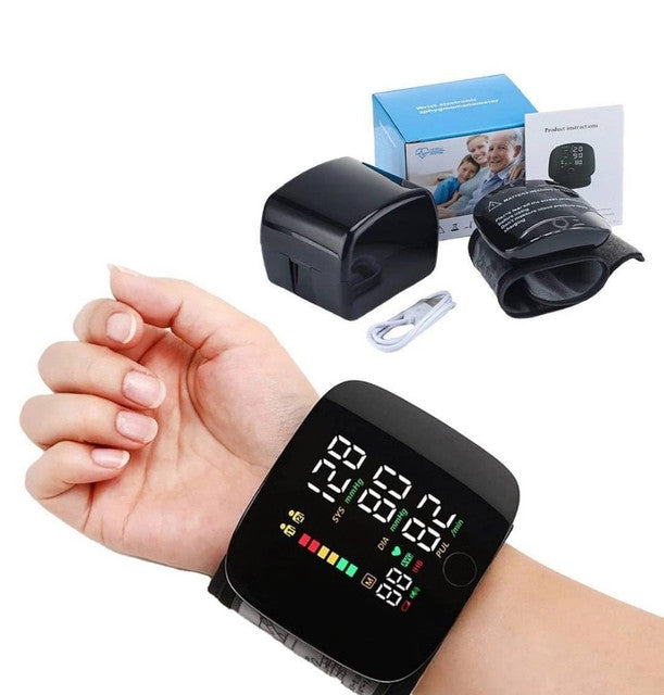 Generic Plastic Digital Wrist Blood Pressure Monitor (Black)