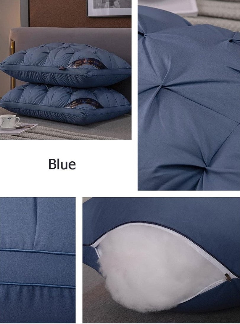 Feather Luxury Hotel Collection Bed Pillow (Blue)