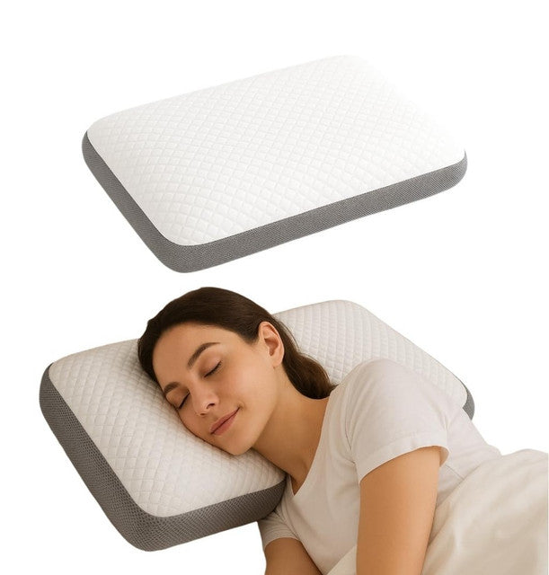 Generic Memory Foam Orthopedic Memory Foam Pillow For Sleeping (White-Grey)
