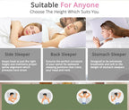 Memory Foam Orthopedic Memory Foam Pillow For Sleeping (White-Grey)