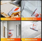 Plastic Mini Sponge Mop (White-Orange)