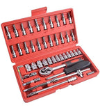 Steel 46-In-1 Tool Kit (Silver-Red)