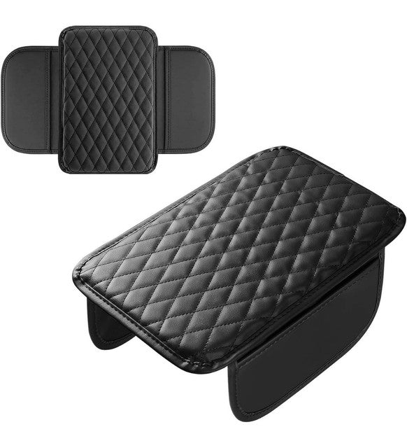 Generic Leather Car Armrest Cushion Cover (Black)