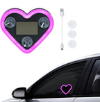 Plastic Heart Shape Car Light (Pink)