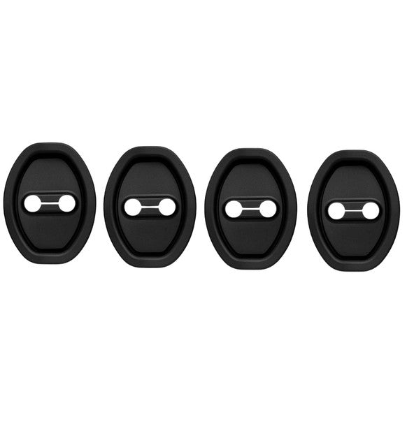 Generic Pack of 2Silicone Car Door Lock Protector Cover - 4 Pieces Set (Black)