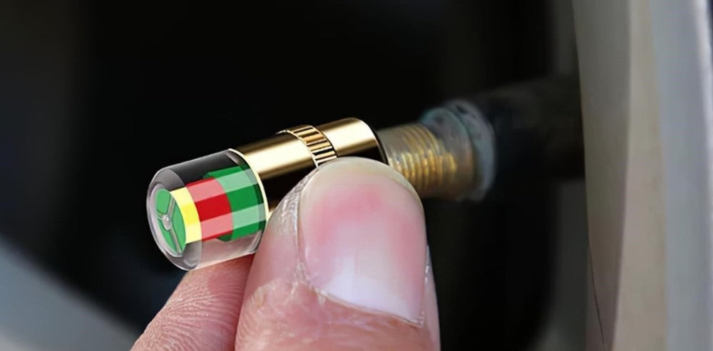 Brass Air Pressure Alert Valve Cap (Multicolor)