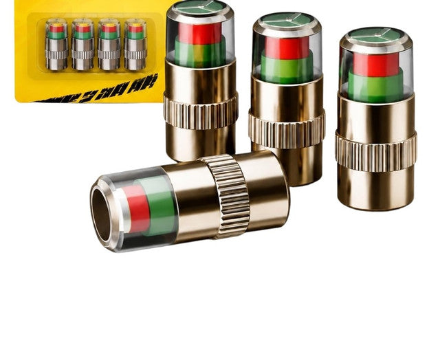 Generic Brass Air Pressure Alert Valve Cap (Multicolor)