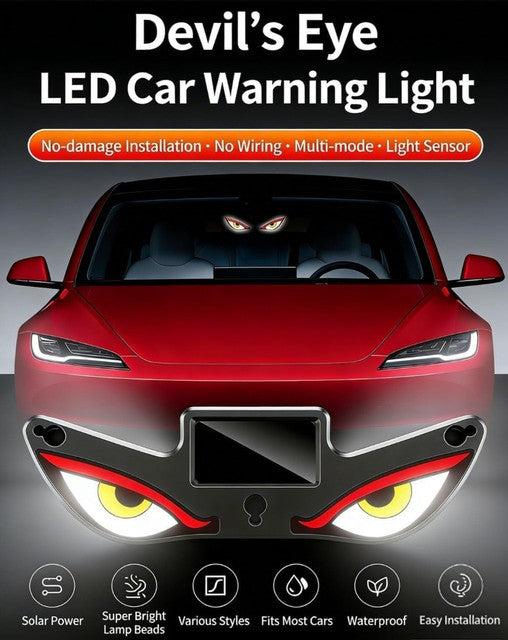 Generic Plastic Devils Eyes LED Car Light (Red-Yellow)