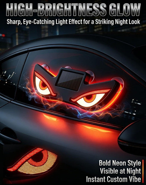 Generic Plastic Devils Eyes LED Car Light (Red-Yellow)