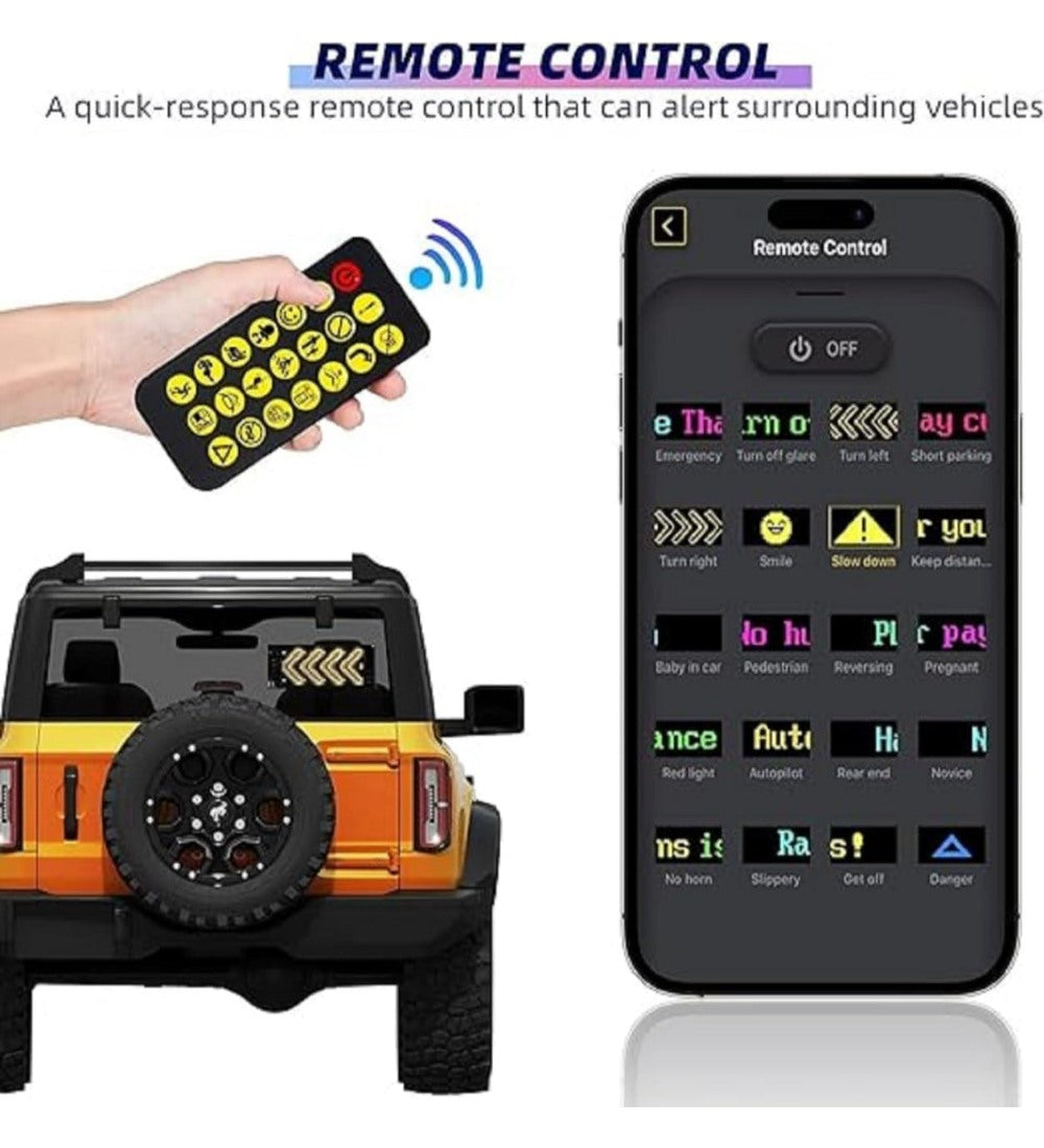 Generic Plastic Car LED Matrix Panel (Black)