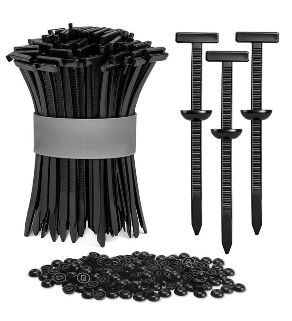 Nylon 150 Pieces set Nylon Universal Cable Tie Buckle Set (Black)