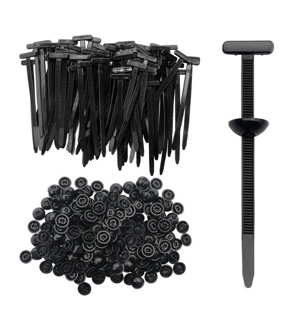 Generic Nylon 150 Pieces set Nylon Universal Cable Tie Buckle Set (Black)