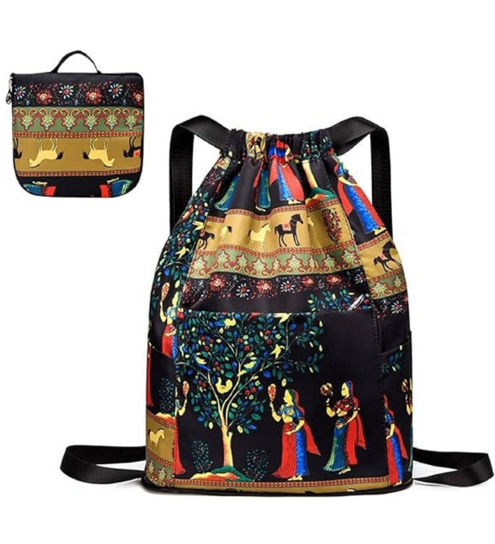 Generic Nylon-Polyester Printed Backpack (Multicolor)