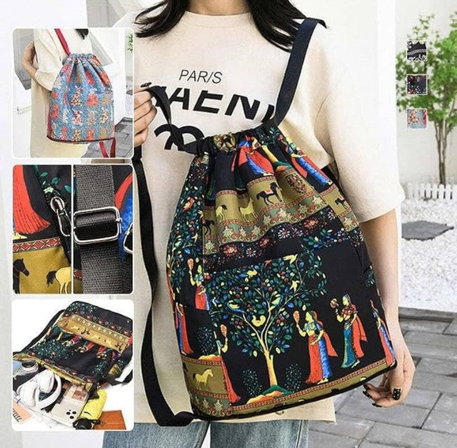 Generic Nylon-Polyester Printed Backpack (Multicolor)