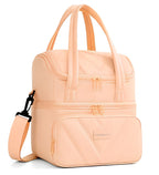 Cotton Dual Zipper Lunch Bag (Multicolor)