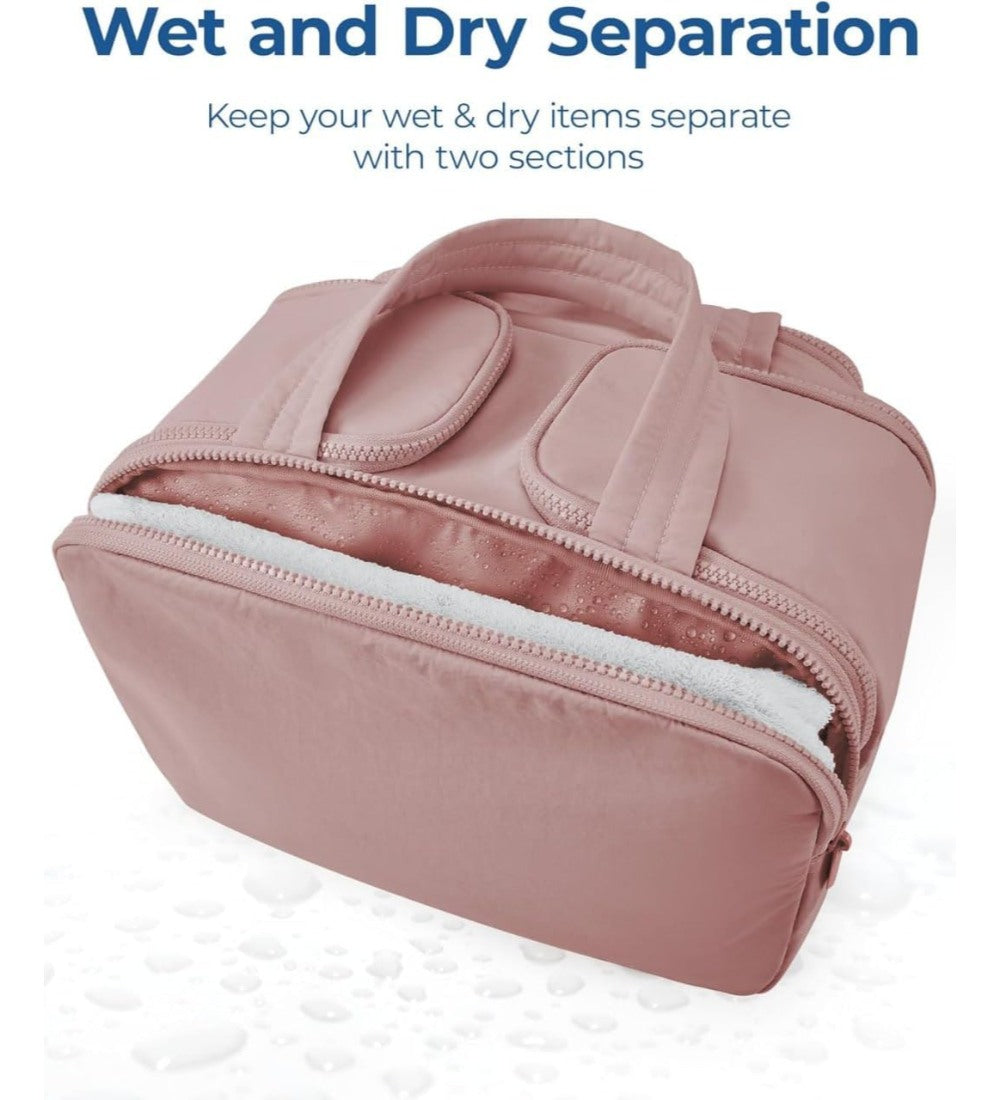 Generic Polyester 4-In-1 Travel Toiletry Bag (Peach)