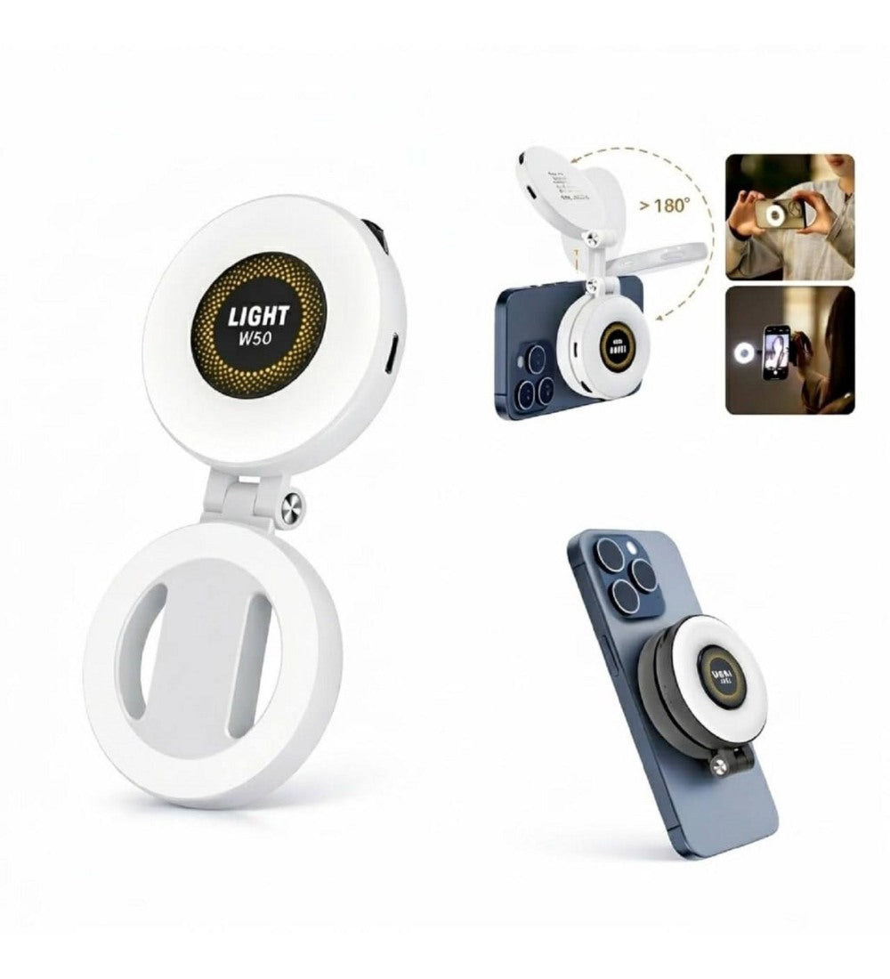 Generic Plastic W50 Magnetic Selfie Light (White)