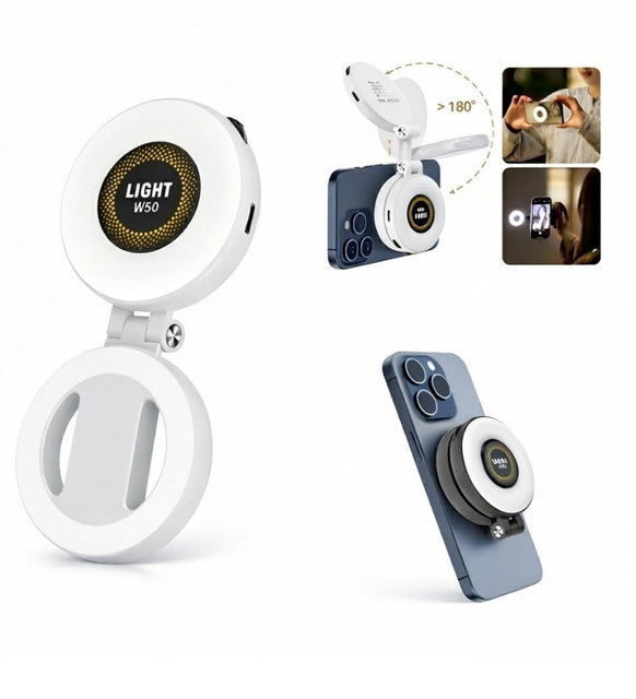 Generic Plastic W50 Magnetic Selfie Light (White)