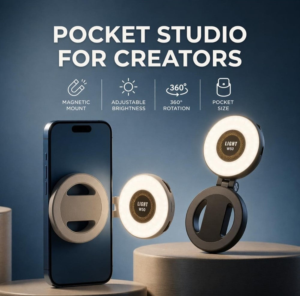 Generic Plastic W50 Magnetic Selfie Light (White)